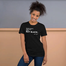 Load image into Gallery viewer, Koy King "Less Talk. More Buy Black." T-Shirt
