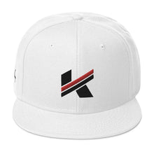 Load image into Gallery viewer, Koy King Emblem Snapback cap (white), from one of the hottest Black-owned streetwear brands on the market today.
