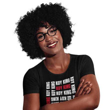 Load image into Gallery viewer, Koy King Grid Tee, Unisex T-shirt, from one of the hottest Black-owned streetwear brands on the market today.