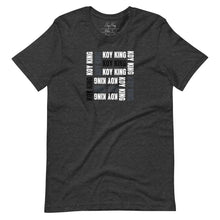 Load image into Gallery viewer, Koy King Grid Tee (Heather Grey), from one of the hottest Black-owned streetwear brands on the market today.