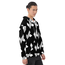 Load image into Gallery viewer, Koy King Multi-Emblem Hoodie, right side view, from one of the best Black-owned streetwear brands available today.