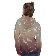 Load image into Gallery viewer, Koy King Purple Haze Hoodie, all-over print, rear view, from one of the best black-owned streetwear brands available on the market.