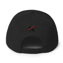 Load image into Gallery viewer, Koy King Snap Back (Black w/Text)Koy King Emblem Snapback cap (white), from one of the hottest Black-owned streetwear brands on the market today.