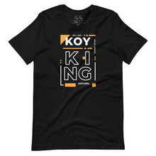 Cargar imagen en el visor de la galería, Koy King Block Design T-Shirt, Unisex T-Shirt, from one of the hottest Black-owned streetwear brands on the market today.
