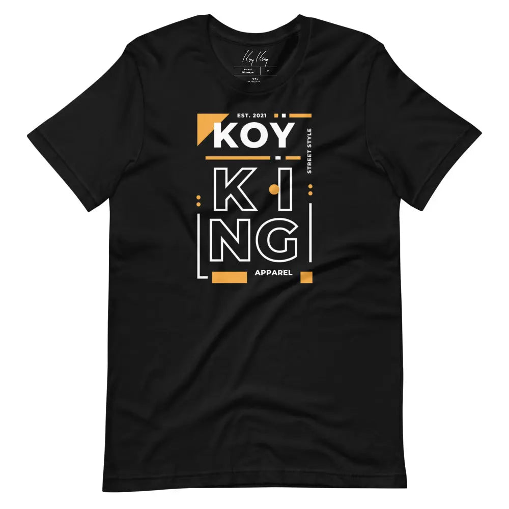 Koy King Block Design T-Shirt, Unisex T-Shirt, from one of the hottest Black-owned streetwear brands on the market today.
