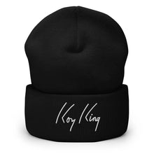 Load image into Gallery viewer, Koy King Cuffed Beanie, available in Black, Navy, and Red, from one of the hottest Black-owned streetwear brands on the market today.
