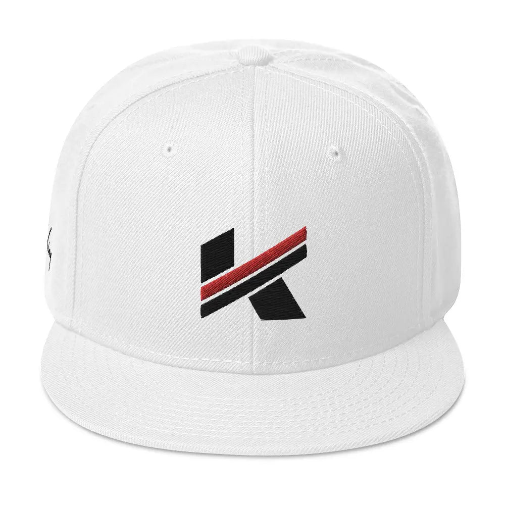 Koy King Emblem Snapback cap (white), from one of the hottest Black-owned streetwear brands on the market today.