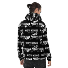 Load image into Gallery viewer, Koy King Focus Hoodie, rear view, from one of the hottest Black-owned streetwear brands on the market.
