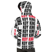 Load image into Gallery viewer, Koy King Grid Hoodie, rear view, from one of the best Black-owned streetwear brands today.
