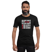 Cargar imagen en el visor de la galería, Koy King Grid Tee, Unisex T-shirt, from one of the hottest Black-owned streetwear brands on the market today.
