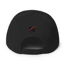 Load image into Gallery viewer, Koy King Snap Back (Black w/Text)Koy King Emblem Snapback cap (white), from one of the hottest Black-owned streetwear brands on the market today.
